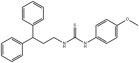 N-(3,3-diphenylpropyl)-N'-(4-methoxyphenyl)thiourea Struktur