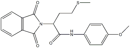 2-(1,3-dioxo-1,3-dihydro-2H-isoindol-2-yl)-N-(4-methoxyphenyl)-4-(methylsulfanyl)butanamide Struktur