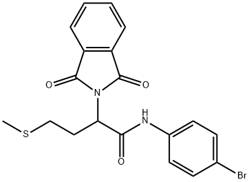 N-(4-bromophenyl)-2-(1,3-dioxo-1,3-dihydro-2H-isoindol-2-yl)-4-(methylsulfanyl)butanamide Struktur