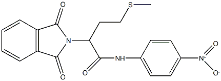 2-(1,3-dioxo-1,3-dihydro-2H-isoindol-2-yl)-N-{4-nitrophenyl}-4-(methylsulfanyl)butanamide Struktur