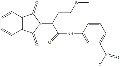 2-(1,3-dioxo-1,3-dihydro-2H-isoindol-2-yl)-N-{3-nitrophenyl}-4-(methylsulfanyl)butanamide Struktur