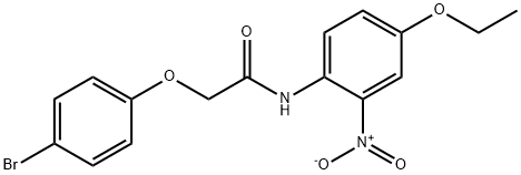 2-(4-bromophenoxy)-N-{4-ethoxy-2-nitrophenyl}acetamide Struktur