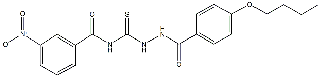 N-{[2-(4-butoxybenzoyl)hydrazino]carbothioyl}-3-nitrobenzamide Struktur