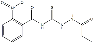 2-nitro-N-[(2-propionylhydrazino)carbothioyl]benzamide Struktur