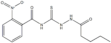 2-nitro-N-[(2-pentanoylhydrazino)carbothioyl]benzamide Struktur