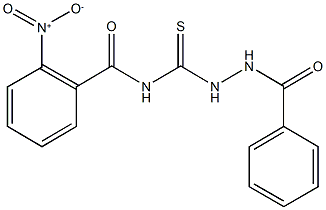 N-[(2-benzoylhydrazino)carbothioyl]-2-nitrobenzamide Struktur