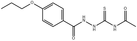 N-{[2-(4-propoxybenzoyl)hydrazino]carbothioyl}acetamide Struktur