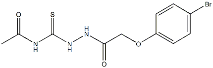 N-({2-[(4-bromophenoxy)acetyl]hydrazino}carbothioyl)acetamide Struktur