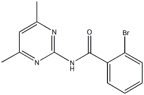 2-bromo-N-(4,6-dimethyl-2-pyrimidinyl)benzamide Struktur