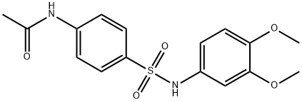 N-{4-[(3,4-dimethoxyanilino)sulfonyl]phenyl}acetamide Struktur