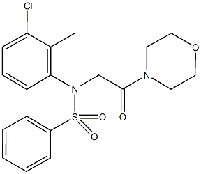 N-(3-chloro-2-methylphenyl)-N-(2-morpholin-4-yl-2-oxoethyl)benzenesulfonamide Struktur