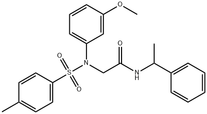 2-{3-methoxy[(4-methylphenyl)sulfonyl]anilino}-N-(1-phenylethyl)acetamide Struktur