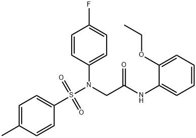 N-(2-ethoxyphenyl)-2-{4-fluoro[(4-methylphenyl)sulfonyl]anilino}acetamide Struktur