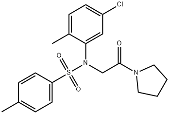 N-(5-chloro-2-methylphenyl)-4-methyl-N-(2-oxo-2-pyrrolidin-1-ylethyl)benzenesulfonamide Struktur