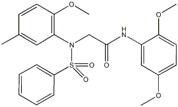 N-(2,5-dimethoxyphenyl)-2-[2-methoxy-5-methyl(phenylsulfonyl)anilino]acetamide Struktur