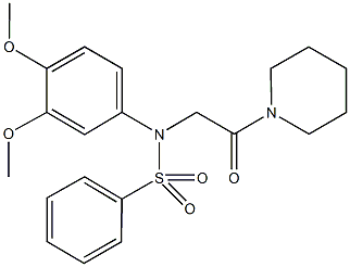 N-(3,4-dimethoxyphenyl)-N-(2-oxo-2-piperidin-1-ylethyl)benzenesulfonamide Struktur