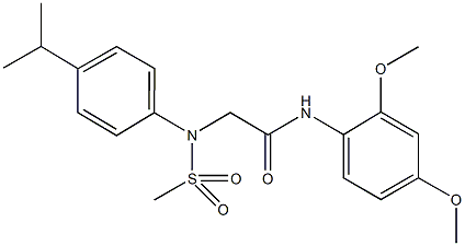 N-(2,4-dimethoxyphenyl)-2-[4-isopropyl(methylsulfonyl)anilino]acetamide Struktur