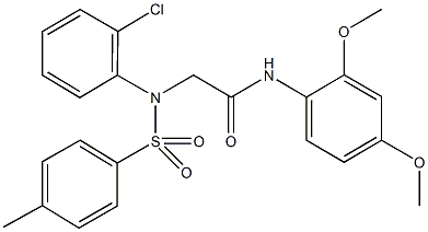 2-{2-chloro[(4-methylphenyl)sulfonyl]anilino}-N-(2,4-dimethoxyphenyl)acetamide Struktur