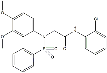 N-(2-chlorophenyl)-2-[3,4-dimethoxy(phenylsulfonyl)anilino]acetamide Struktur