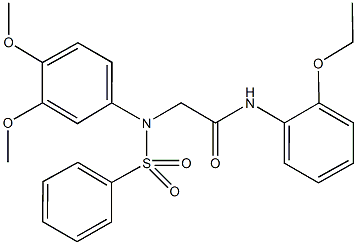 2-{[(3,4-dimethoxyphenyl)sulfonyl]anilino}-N-(2-ethoxyphenyl)acetamide Struktur