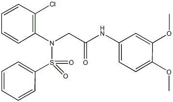 2-[2-chloro(phenylsulfonyl)anilino]-N-(3,4-dimethoxyphenyl)acetamide Struktur