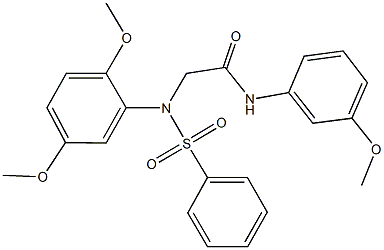 2-[2,5-dimethoxy(phenylsulfonyl)anilino]-N-(3-methoxyphenyl)acetamide Struktur