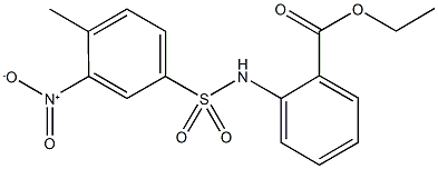 ethyl 2-[({3-nitro-4-methylphenyl}sulfonyl)amino]benzoate Struktur