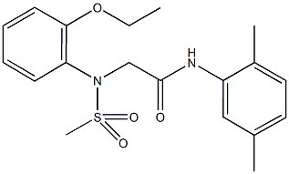 N-(2,5-dimethylphenyl)-2-[2-ethoxy(methylsulfonyl)anilino]acetamide Struktur