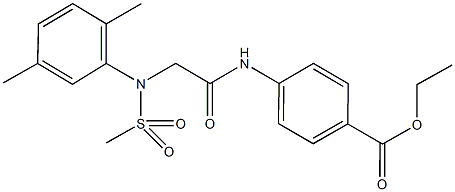 ethyl 4-({[2,5-dimethyl(methylsulfonyl)anilino]acetyl}amino)benzoate Struktur