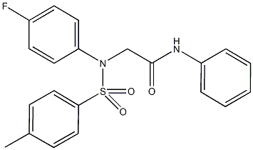 2-{4-fluoro[(4-methylphenyl)sulfonyl]anilino}-N-phenylacetamide Struktur