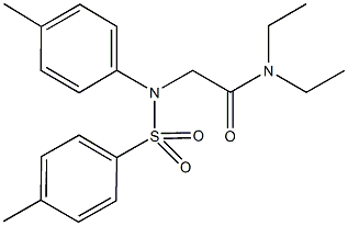 N,N-diethyl-2-{4-methyl[(4-methylphenyl)sulfonyl]anilino}acetamide Struktur