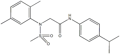 2-[2,5-dimethyl(methylsulfonyl)anilino]-N-(4-isopropylphenyl)acetamide Struktur