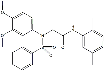 2-[3,4-dimethoxy(phenylsulfonyl)anilino]-N-(2,5-dimethylphenyl)acetamide Struktur