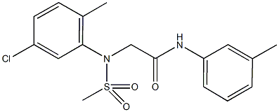 2-[5-chloro-2-methyl(methylsulfonyl)anilino]-N-(3-methylphenyl)acetamide Struktur