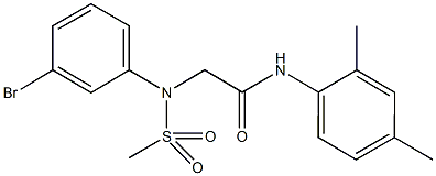 2-[3-bromo(methylsulfonyl)anilino]-N-(2,4-dimethylphenyl)acetamide Struktur