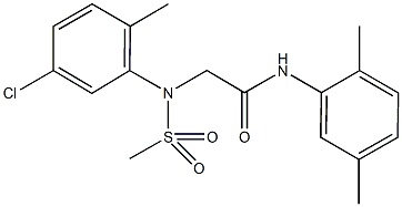 2-[5-chloro-2-methyl(methylsulfonyl)anilino]-N-(2,5-dimethylphenyl)acetamide Struktur