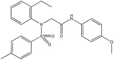 2-{2-ethyl[(4-methylphenyl)sulfonyl]anilino}-N-(4-methoxyphenyl)acetamide Struktur