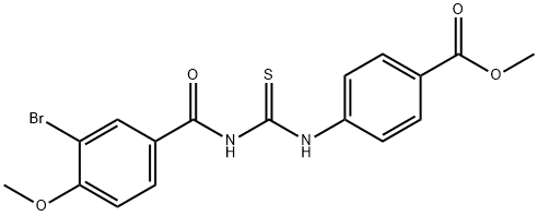 methyl 4-({[(3-bromo-4-methoxybenzoyl)amino]carbothioyl}amino)benzoate Struktur