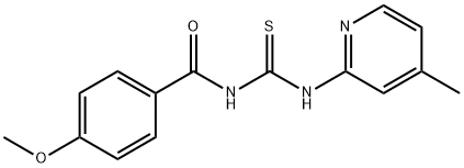 N-(4-methoxybenzoyl)-N'-(4-methyl-2-pyridinyl)thiourea Struktur