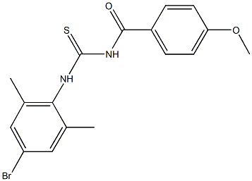 N-(4-bromo-2,6-dimethylphenyl)-N'-(4-methoxybenzoyl)thiourea Struktur