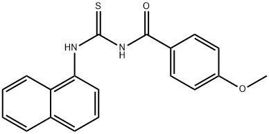 N-(4-methoxybenzoyl)-N'-(1-naphthyl)thiourea Struktur