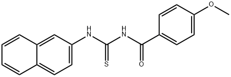 N-(4-methoxybenzoyl)-N'-(2-naphthyl)thiourea Struktur