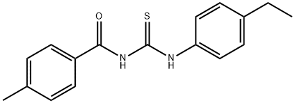 N-(4-ethylphenyl)-N'-(4-methylbenzoyl)thiourea Struktur