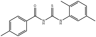 N-(2,5-dimethylphenyl)-N'-(4-methylbenzoyl)thiourea Struktur