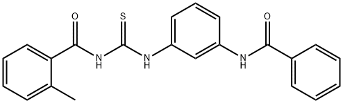 N-[3-({[(2-methylbenzoyl)amino]carbothioyl}amino)phenyl]benzamide Struktur