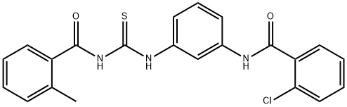 2-chloro-N-[3-({[(2-methylbenzoyl)amino]carbothioyl}amino)phenyl]benzamide Struktur