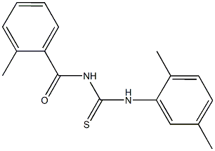 N-(2,5-dimethylphenyl)-N'-(2-methylbenzoyl)thiourea Struktur