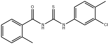 N-(3-chloro-4-methylphenyl)-N'-(2-methylbenzoyl)thiourea Struktur