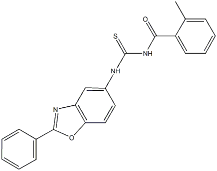 N-(2-methylbenzoyl)-N'-(2-phenyl-1,3-benzoxazol-5-yl)thiourea Struktur