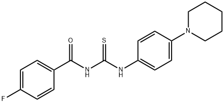 N-(4-fluorobenzoyl)-N'-(4-piperidin-1-ylphenyl)thiourea Struktur